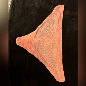 Pink lace thong